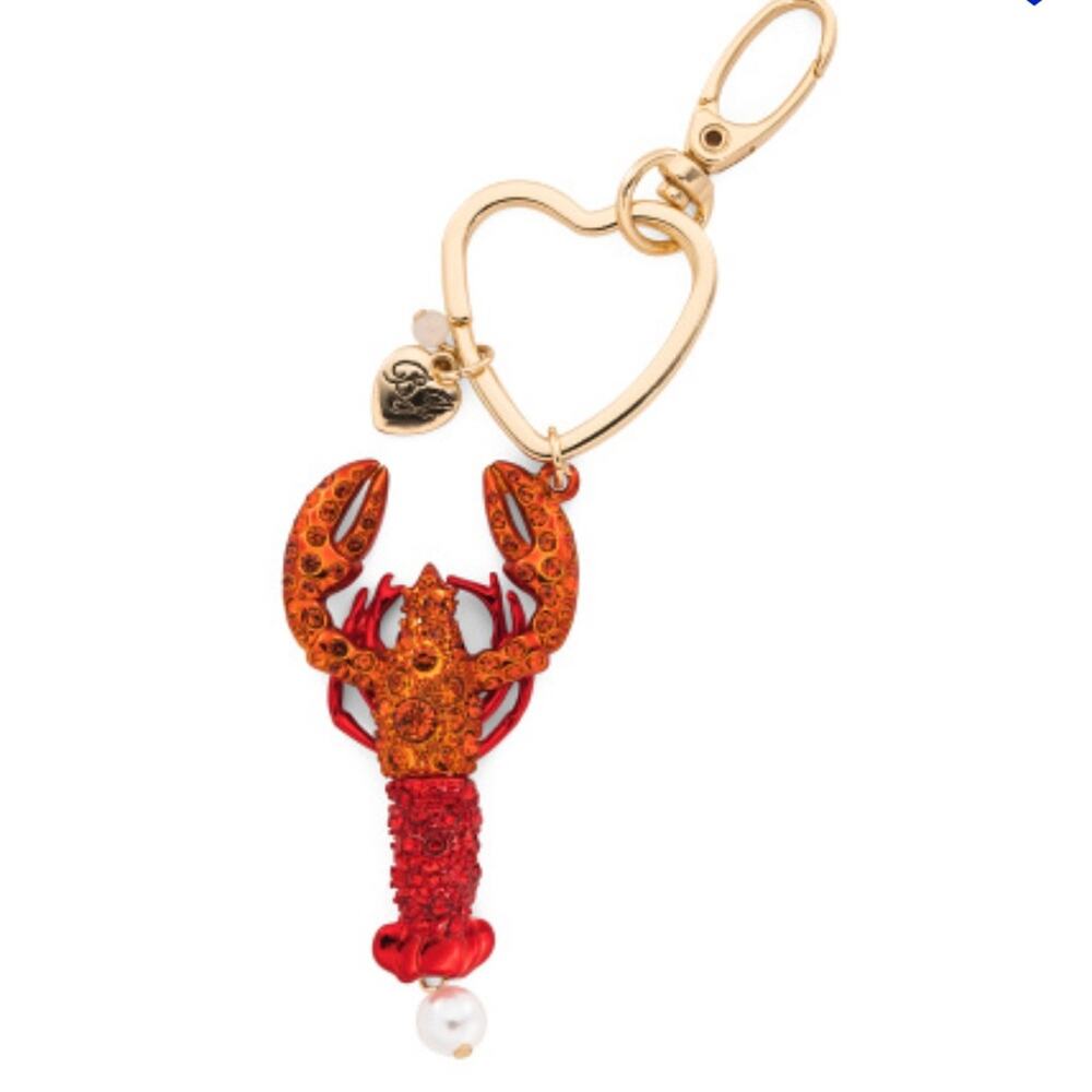 Betsey Johnson Red Crystal Lobster Charm